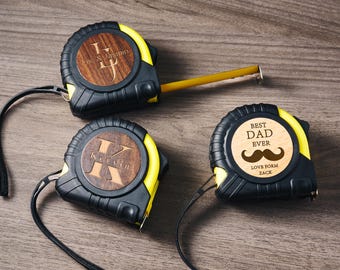 Engraved Tape Measure, Personalized Gift for Dad, 16.5 ft