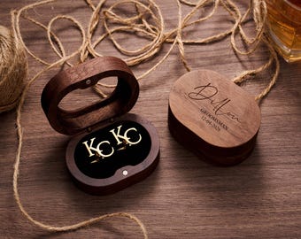 Groomsmen Gift Ideas, Custom Initial Cufflinks for Men, Personalized Cufflinks, Groom Accessories, Best Man Proposal, Wedding Day Keepsake