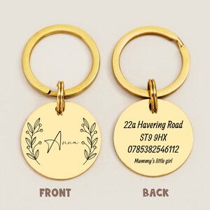 Dog & Cat Name Engraved ID Tag - Personalized In 5-Shapes - Foto 5