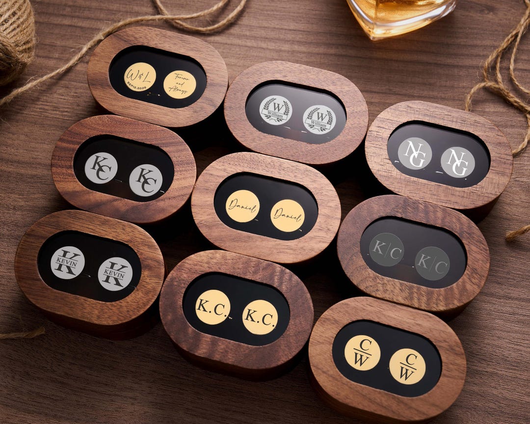 Personalized Groomsmen Cufflinks, Luxury Wedding Gift Set for Men ...