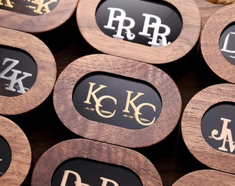 Custom Initial Cufflinks, Groomsmen Gift Set, Personalized Wedding Cufflinks for Men, Best Man, Groom Proposal Gift, Elegant Accessories