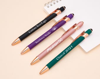 Custom Pen with Soft Touch – Elegant Gift for Women, Best Friends, Christmas gift, Give away gift, Graduation gift