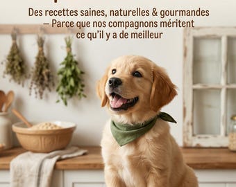 Recetas caseras para perros en PDF: 31 recetas naturales y saludables: galletas, snacks, pasteles y regalos caseros para amantes de los perros.