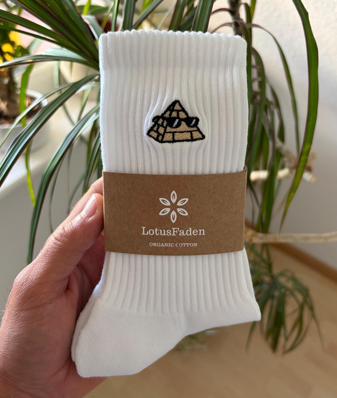 Socks Embroidered With a Pyramid | Tennis Socks | Organic Cotton ...