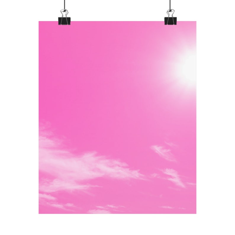 Hot Pink Sky Poster - Etsy