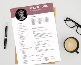 Plantilla de currículum, Plantilla de CV Word, Google Docs, Pages, Plantilla de currículum profesional con foto, Plantilla de currículum moderna, Curriculum Vitae