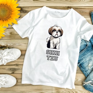 Entzückendes Shih Tzu T-Shirt, Shih Tzu T-Shirt, Shih Tzu, süßes Hundeshirt, weiches Unisex-T-Shirt