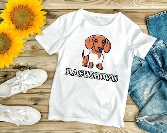 Adorable Dachshund T-Shirt , Dachshund Tee , Dachshund , Cute Dog Shirt , Soft Unisex Tee