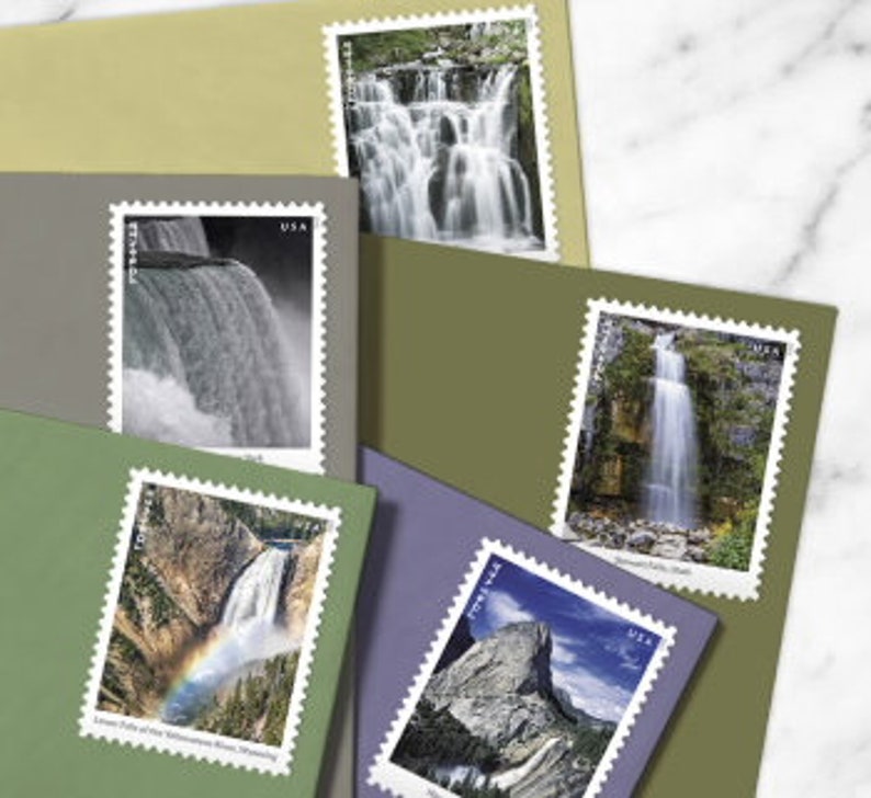 USPS Waterfall Stamps pack of 12 Etsy