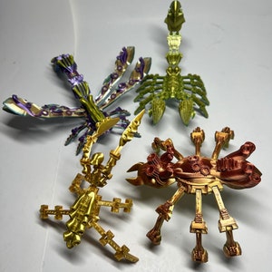 3d printed Steampunk Insects, Spider, Scorpion, Ant, Dragonfly, Beetle, Mantis