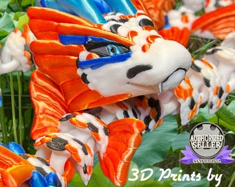 Drago Koi stampato in 3D, giapponese
