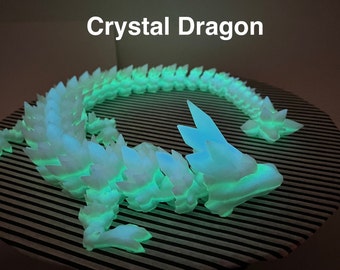 Articulated Crystal Dragon: 3D Printed Fidget Toy