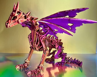 Articulated Wraith Dragon Skeleton: Flexi PLA Print