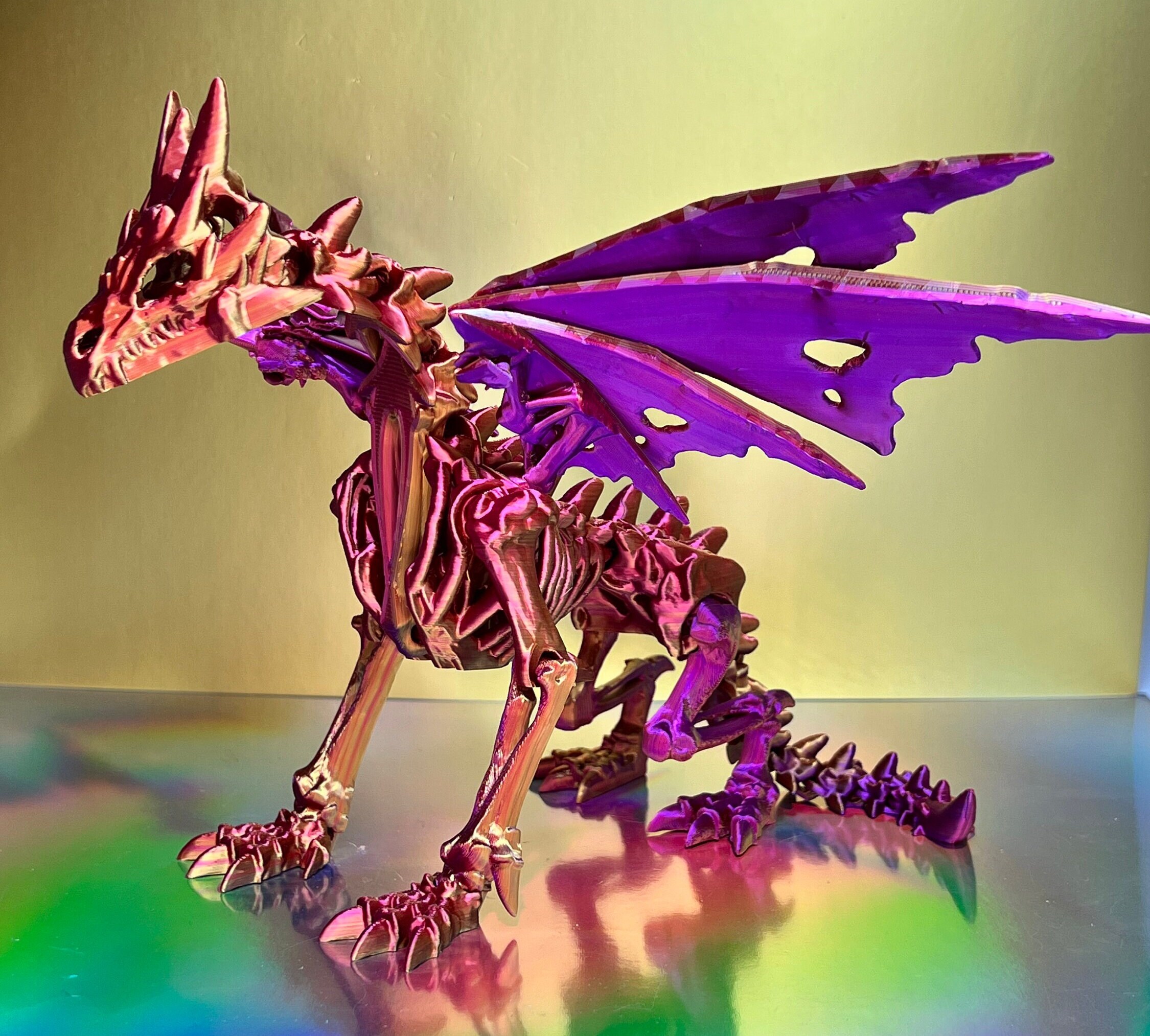 Dragon: Dragon Skeleton Wraith Dragon Articulated Flexi - Etsy