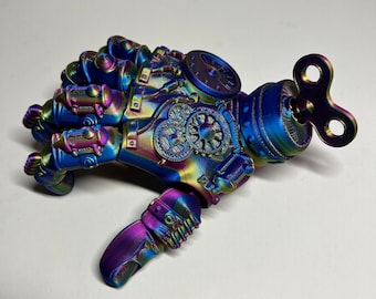 Steampunk Hand, 3D printed, Articulating, Hand, Key