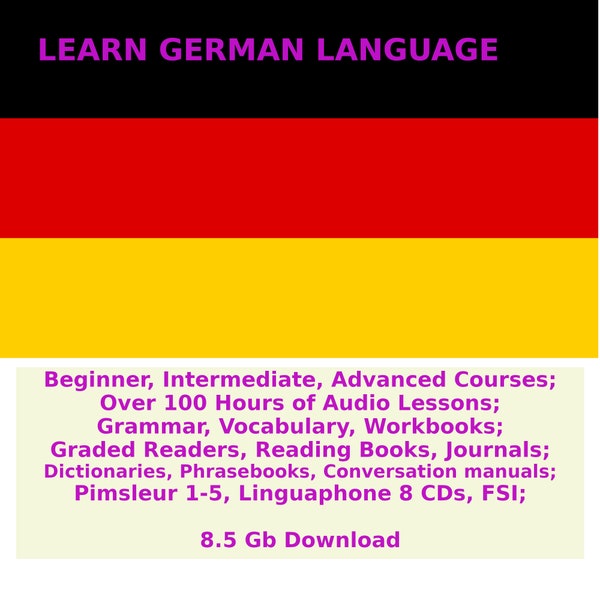 Learn German Language Courses, German Audio Course, Dictionaries, Grammar, Vocabulary, German Speaking