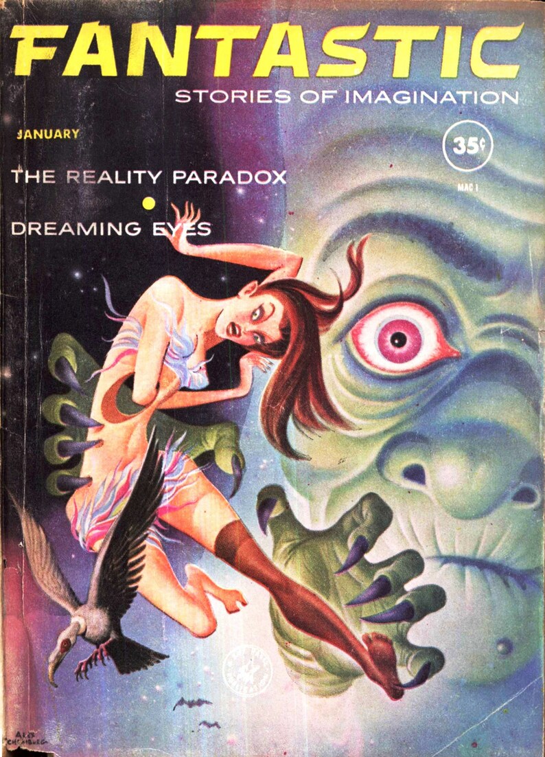 Fantastisches Magazin, Vintage Pulp Science Fiction, Fantasy, komplette Sammlung, digital herunterladbares Magazin Bild 7