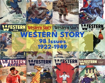 Revista Western Story, revista Western Pulp vintage, décadas de 1920 y 1940