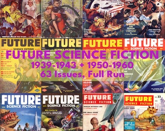 Magazines vintage Future Fiction et Future Science-Fiction, Collection complète, Numérique, Téléchargeable