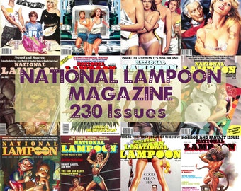 National Lampoon Magazine, Humor Magazine, 230 issues 1970-1998 Digital Collection