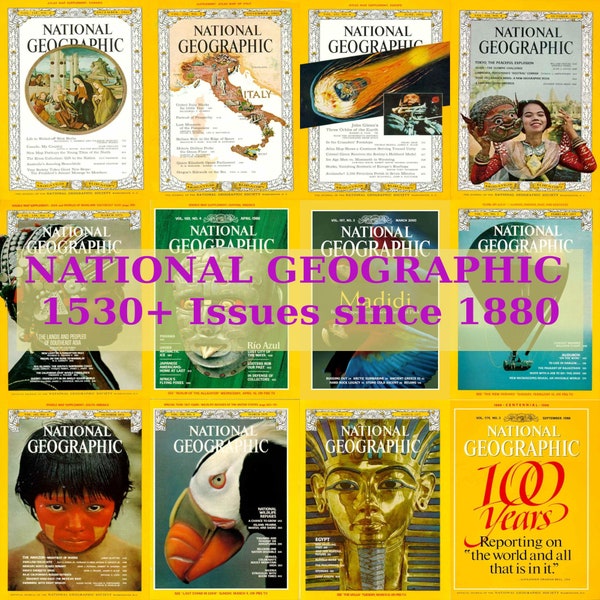1530 National Geographic Magazin Vintage PDF Sammlung