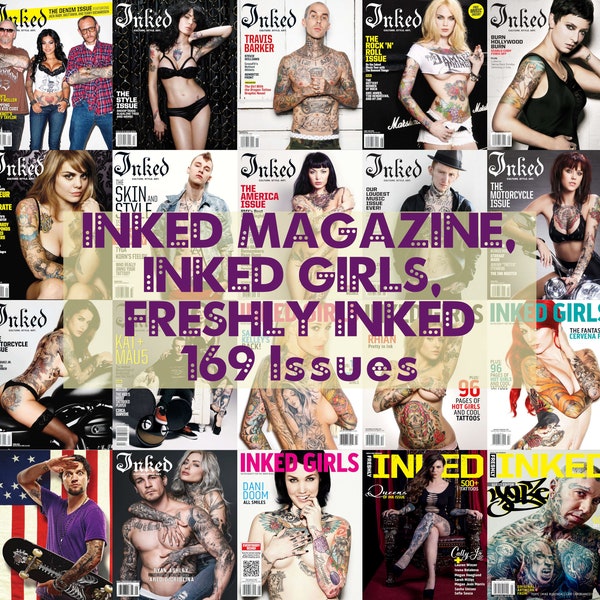 Inked Magazine, Tattoo Lifestyle Magazine Collection, 169 Issues Digital PDF Magazine