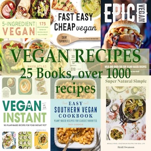 Livres de cuisine végétaliens Recettes végétariennes, collection de 25 livres et plus de 1 000 recettes