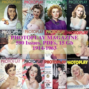 Photoplay Magazine, Movie Stars, Silver Screen, Film Culture, Hollywood history, 590 Issues 1914-1963, Digital Magazine Collection
