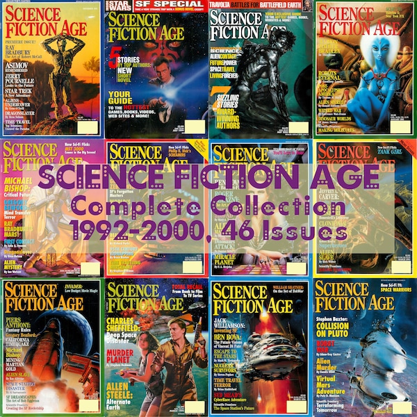 Science Fiction Age Magazine Vintage Pulp Magazine, Digital Collection