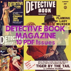 Detective Book Magazine, Vintage Pulp Crime Fiction Magazine, 10 Issues PDF Magazine
