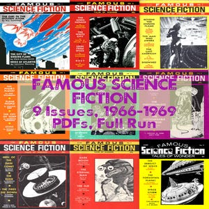Famous Science Fiction Magazine Digital Collection, Classic Sci-Fi Magazine, Vintage Science Fiction Stories