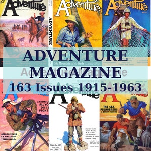 Adventure Magazine, Vintage Pulp Fiction Magazine, 1915-1963 Collection