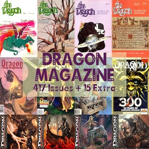 Dragon Magazine, Dungeons and Dragons Role Playing Game, Fantasy Game Magazine, 432 issues