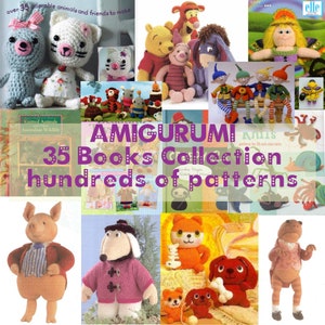 Amigurumi, Patterns, Projects, Toys, Dolls, Animals, Knitting, Crochet, 35 Amigurumi Books Digital Collection