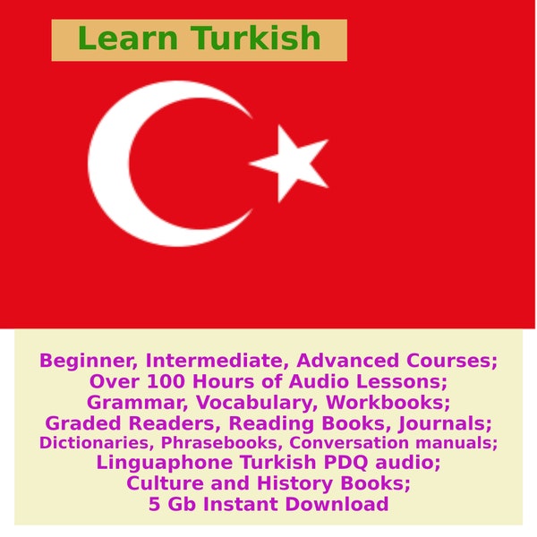 Learn Turkish Language Courses, Turkish Audio Books, Dictionaries, Grammar, Vocabulary, Turkish Speaking