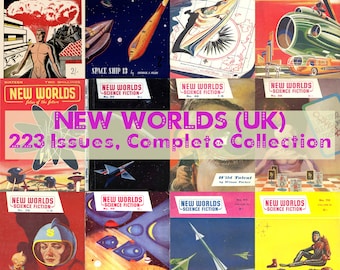 New Worlds Science Fiction Magazine UK, 223 Ausgaben Komplette Sammlung