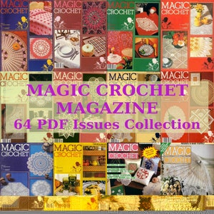 Crochet, Magic Crochet Magazine Vintage 64 issues collection, Crochet Patterns, Plans, Instructions