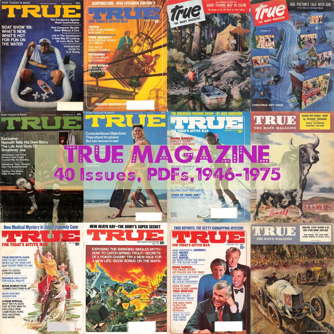 True Magazine, Vintage Men's Magazine, Men's Life-style, American ...