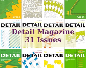 Detail Magazine, Architecture, Design Magazine, 31 issues Digital Magazine Pack