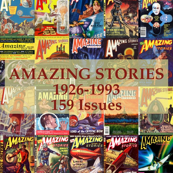 Amazing Stories Magazine, Vintage Science Fiction, Fantasy, Digital Magazine Collection