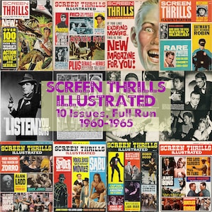 Screen Thrills Illustrated Magazine, Vintage Hollywood Magazine, Complete Digital Collection