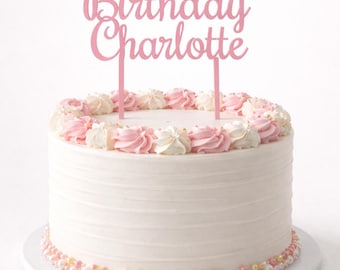 Happy Birthday Acrylic Topper | Name Cake Topper | Personalized Topper | Custom Topper