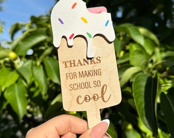 Ice Cream Popsicle Giftcard Holder | Teacher Gift | End of School Year Gift | Teacher Appreciation | Wood | Paint