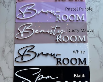 Beauty Door Sign | 3D Acrylic Sign | Brow Lash Sign Acrylic Sign | Spa Sign |