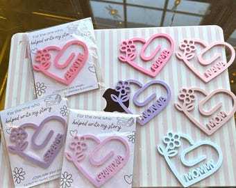 Mother's Day Jumbo Clip Bookmark | Page Saver Clip | Acrylic Bookmark | Grandma Gift | Nana Gift