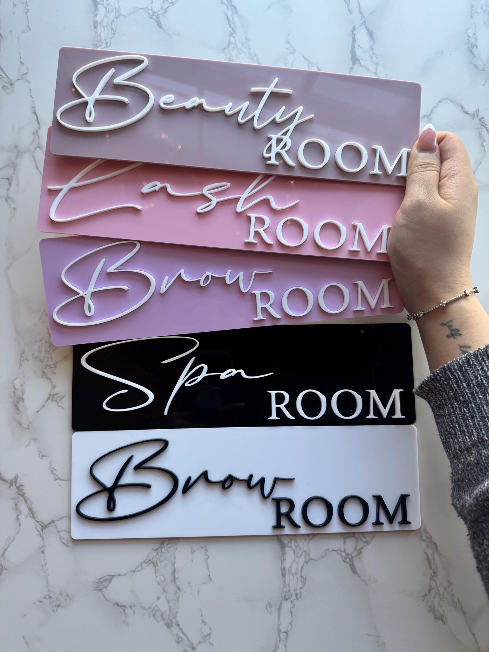 Beauty Door Sign | 3D Acrylic Sign | Brow Lash Sign Acrylic Sign | Spa ...