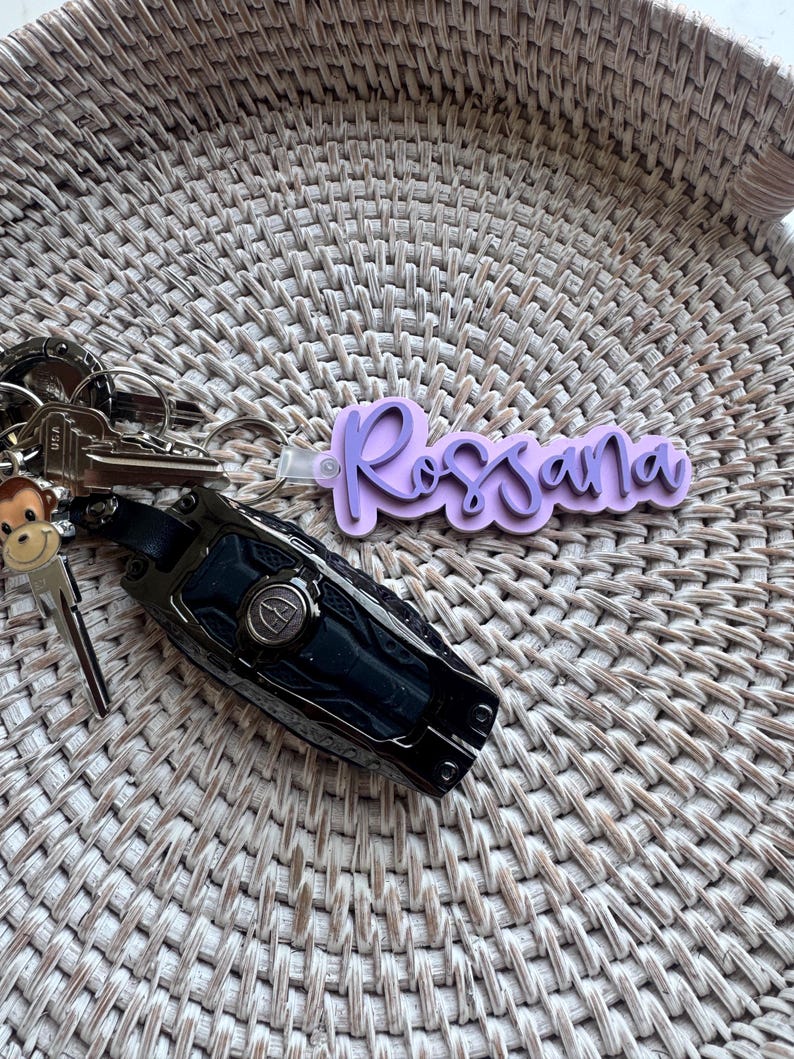 Acrylic Name Keychain | Purse Tag | Bookbag Tag | Name Tag | Name ...