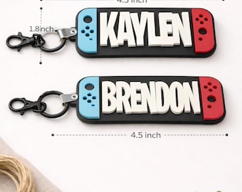 Game Console Keychain | Backpack Keychain | Kids Backpack | Personalized Bag Tag | Gamer Keychain