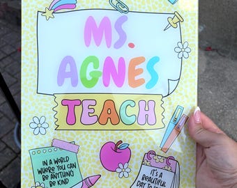 Teacher Custom Clipboard | Personalized Clipboard | Teacher Gift | Teacher Appreciation Gift | UV Printed