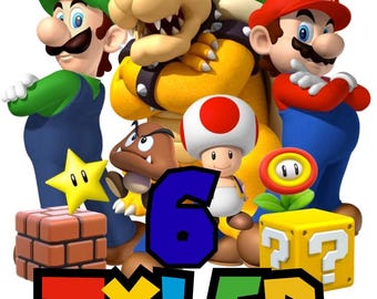 Mario Cake Topper | Birthday Topper | Acrylic | UV